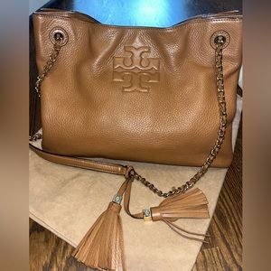 Tory Burch Leather Tote Hobo Handbag